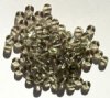 100 6x3mm Transparent Black Diamond Disk Beads